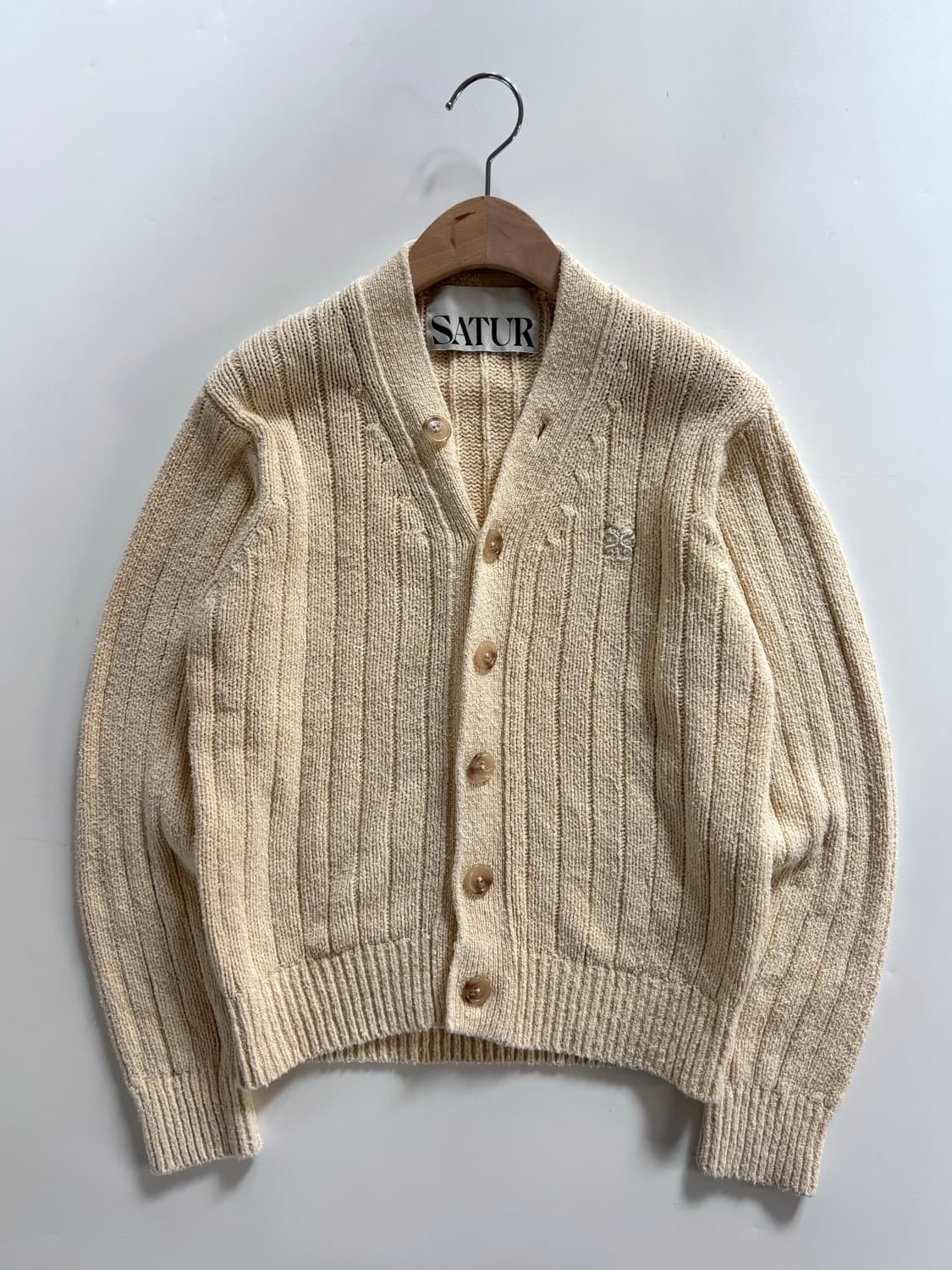 Satur 새터 파로 부클 가디건 오가닉베이지 상품이미지2