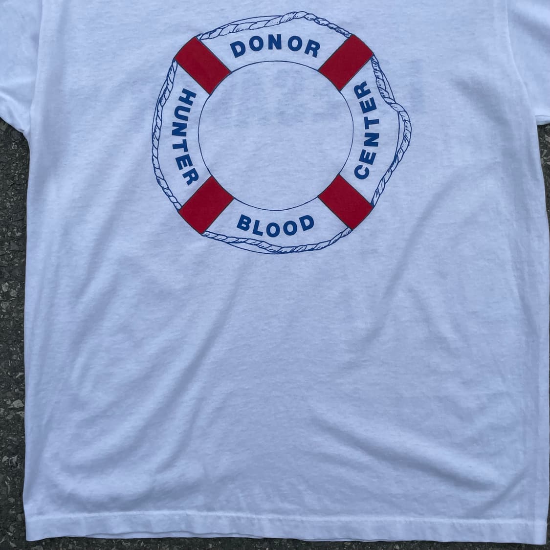 90‘s 미국 제조 빈티지 화이트 프린팅 반팔티 상품이미지4