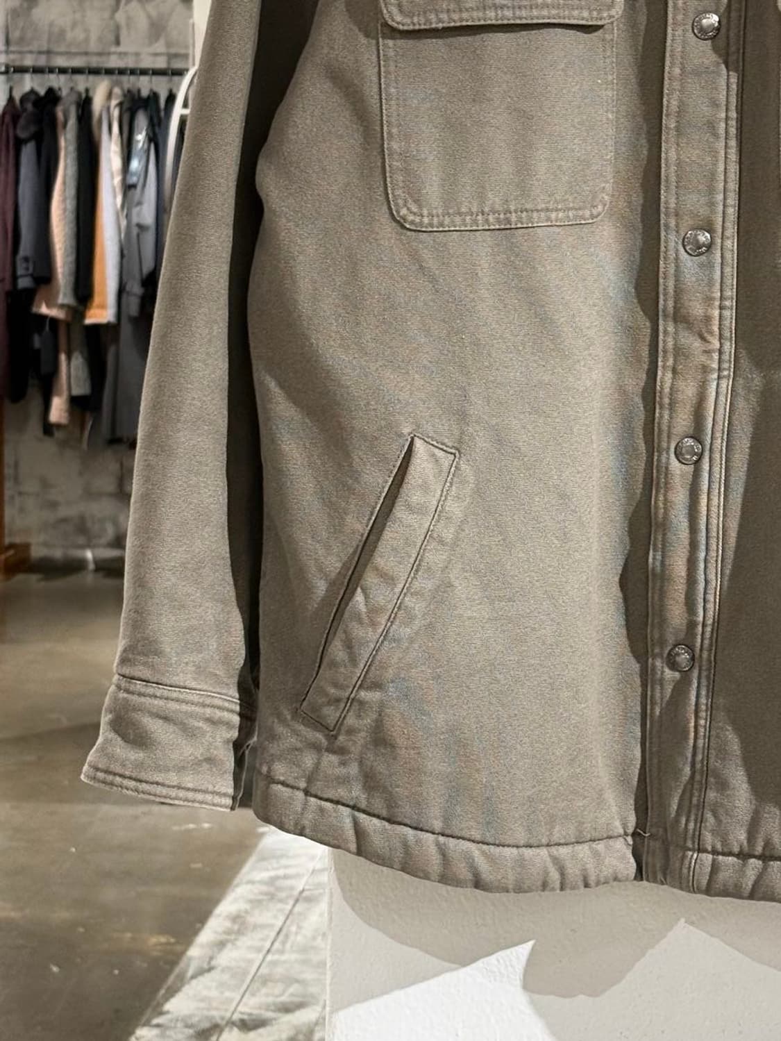 필슨 라이트 올리브 플리스 코튼 셔츠 자켓 상품이미지4