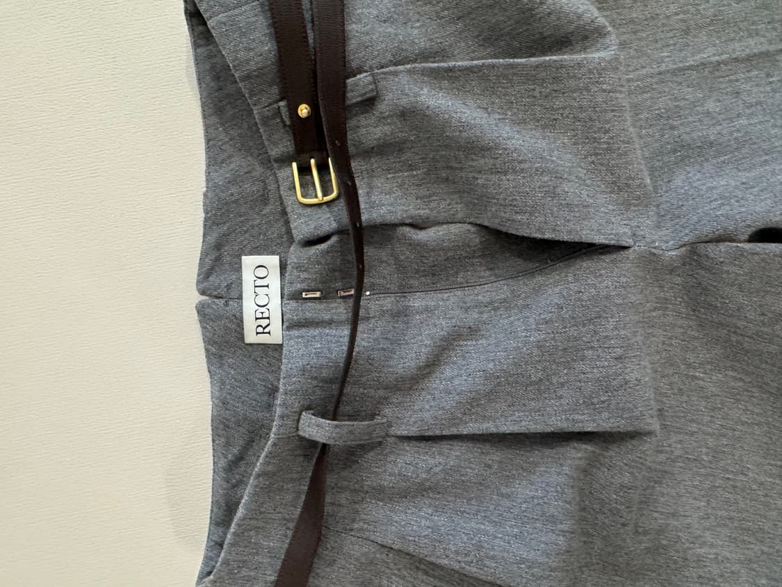 렉토 퀸시 벨티드 팬츠 m 그레이 상품이미지1