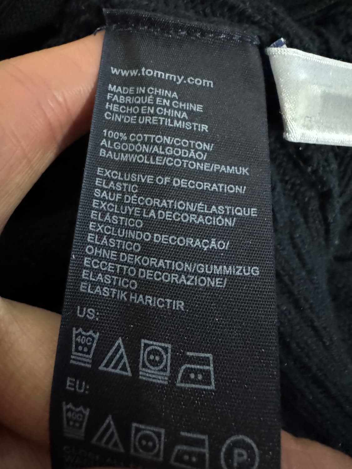 여성 타미힐피거 코튼 니트 집업 s 네이비 상품이미지4