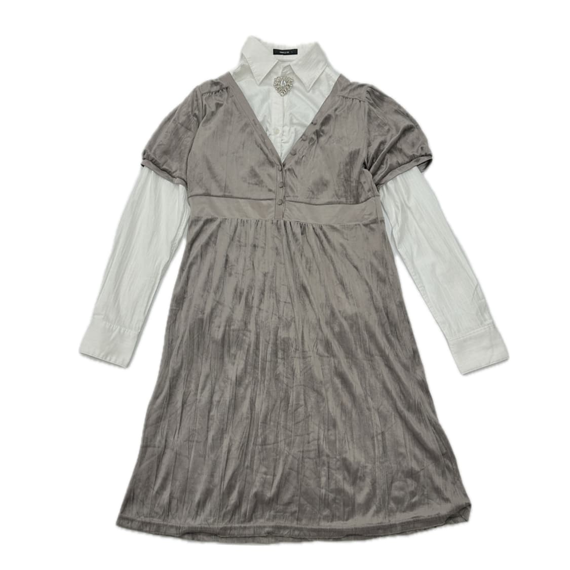 🍫쇼콜라 슈슈룬 벨벳 코디세트 🍫 양산형 하트브로치 일본빈티지 상품이미지2