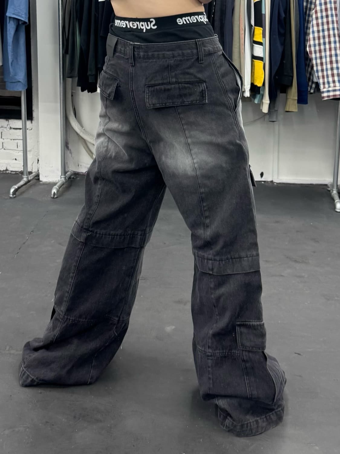 데님 멀티포켓 카고팬츠 상품이미지4