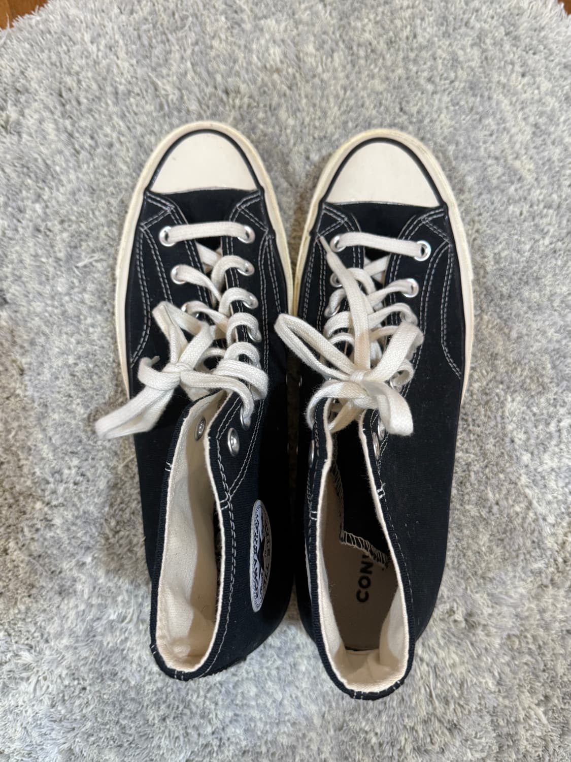 [280] 컨버스 척 70 하이 블랙 하이 스니커즈 상품이미지2