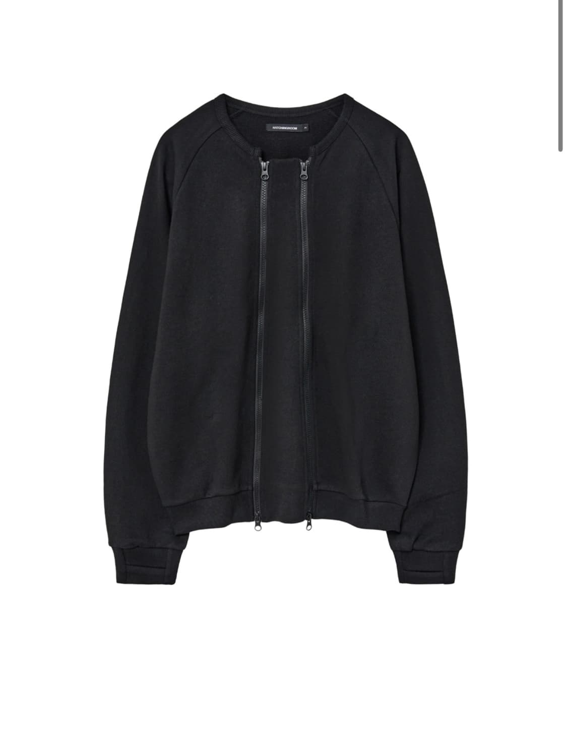 해칭룸 Dual Zip Cardigan Black 상품이미지1