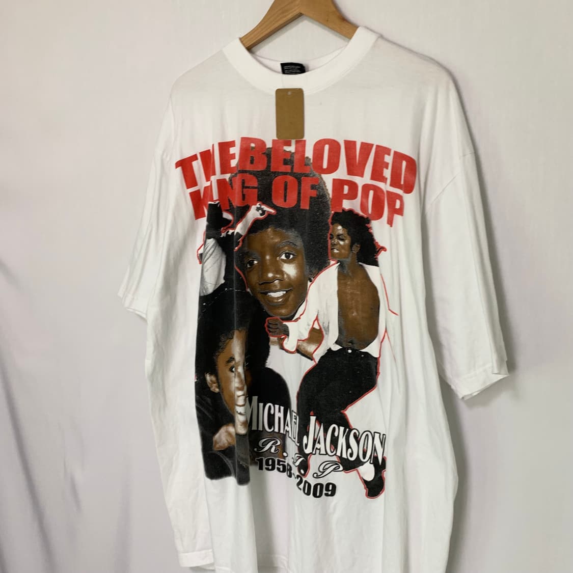 빈티지 마이클잭슨 프린팅 추모 티셔츠 3XL 오버사이즈 빅사이즈 상품이미지3