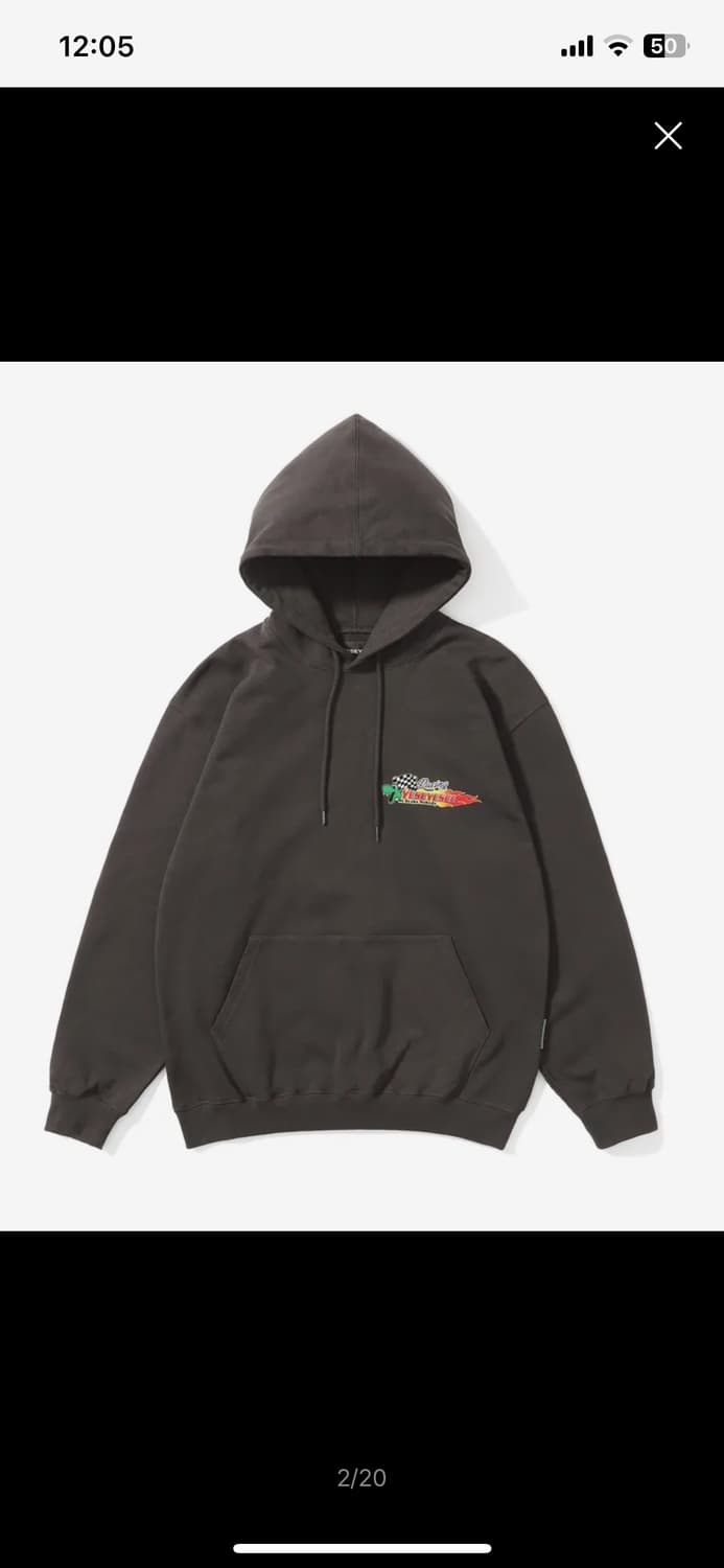 예스아이씨 Racing 22 hoodie Gun Metal  상품이미지5
