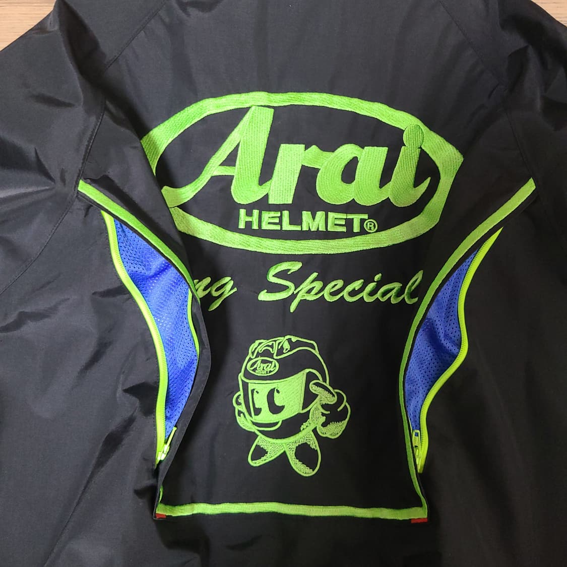 (L) 구형 아라이 Arai 바람막이 라이더 자켓 점퍼 블랙네온 상품이미지8