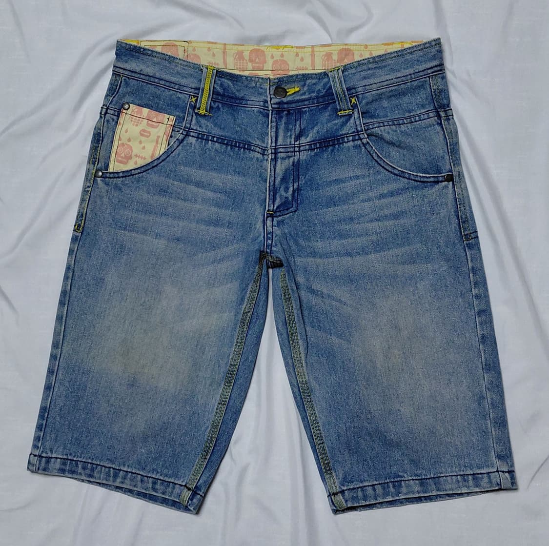 [30] RUSTY 러스티 Y2K 데님 하프 팬츠 (자수/패턴 포인트) 상품이미지1