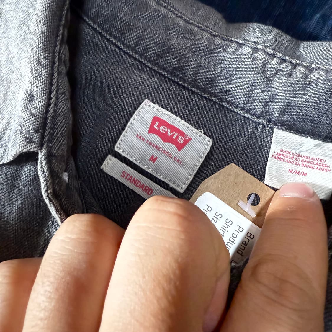 리바이스 흑청 데님 웨스턴 셔츠 M 상품이미지5