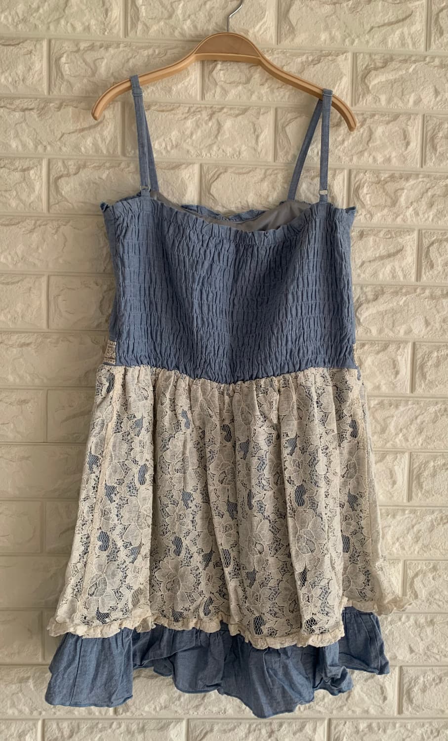 아일렛 스모크 밴딩 뷔스티에 원피스 상품이미지4