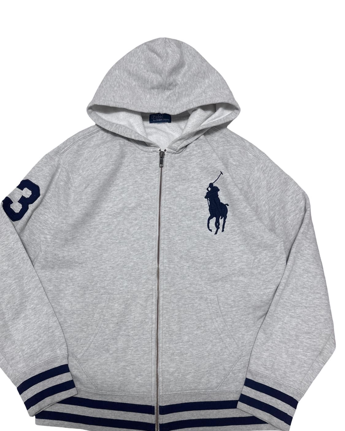 폴로 랄프로렌 빅포니 회색 후드집업 상품이미지2