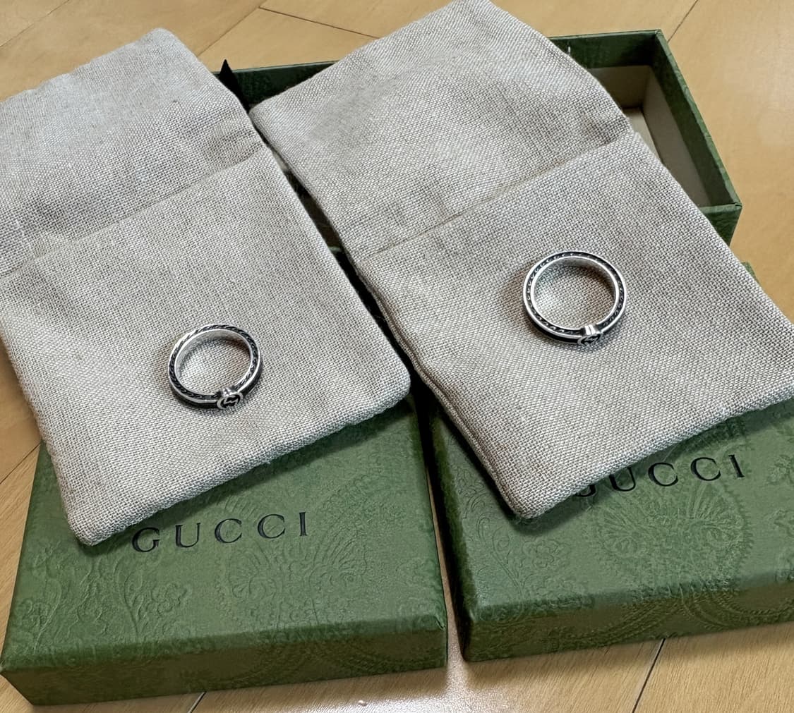GUCCI 인터로킹 G 링 반지 2 SET 상품이미지8