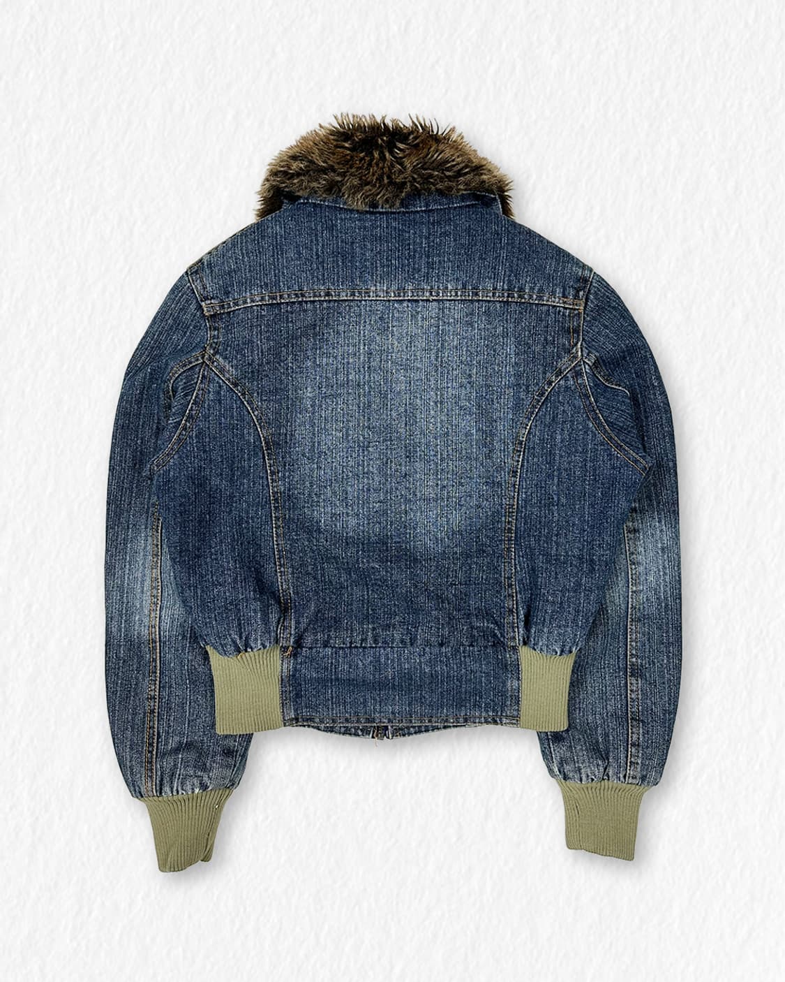 빈티지 누빔 안감 데님 자켓 상품이미지2