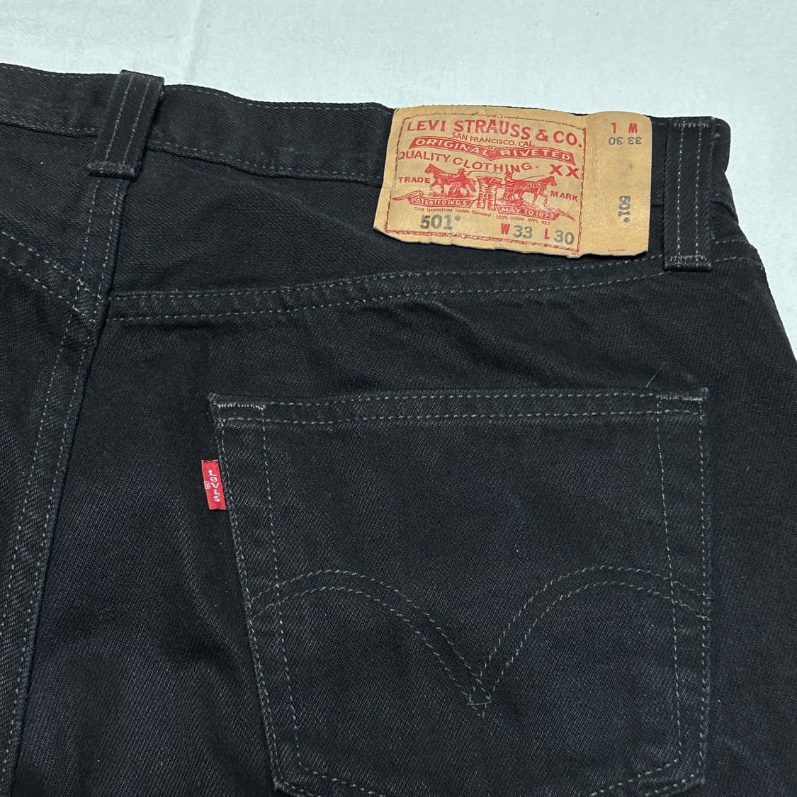 리바이스 501 블랙 데님 상품이미지4
