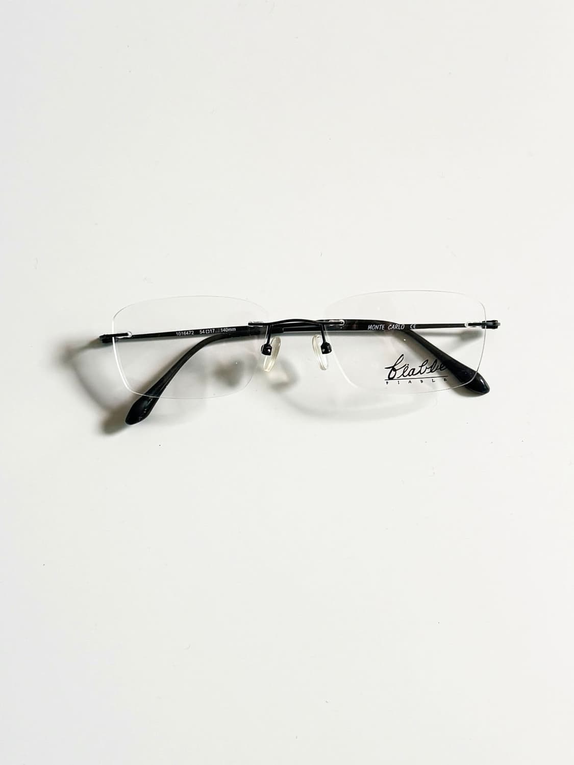 FIABLE 무테 스퀘어 블랙 메탈 빈티지 안경 상품이미지1
