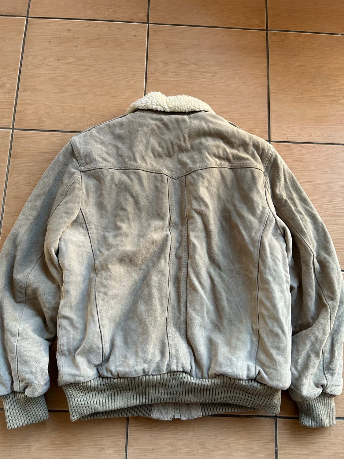 빈티지 소가죽 스웨이드 봄버자켓 상품이미지6