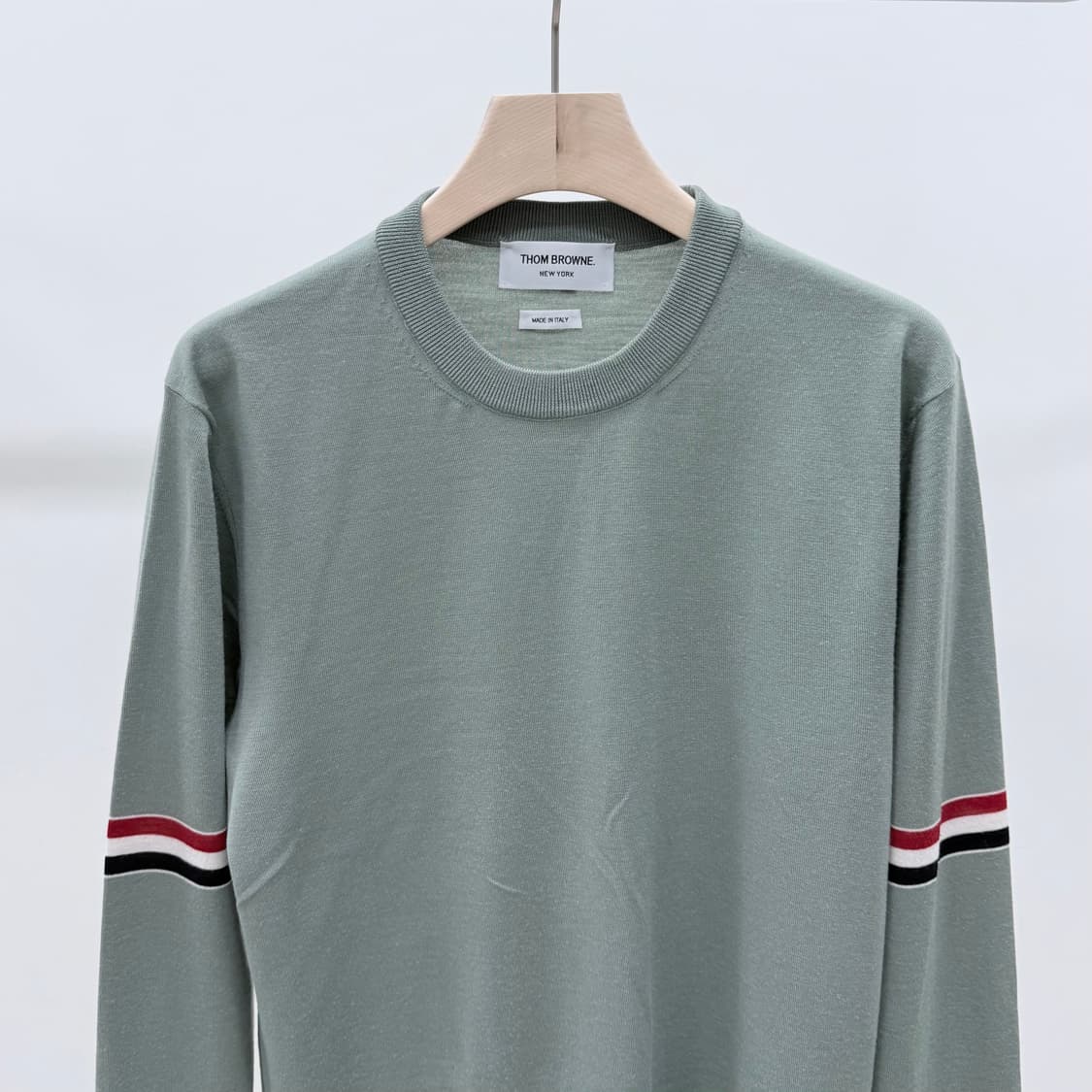 [S+급/3] 톰브라운 암밴드 메리노 울 니트 그린 상품이미지3