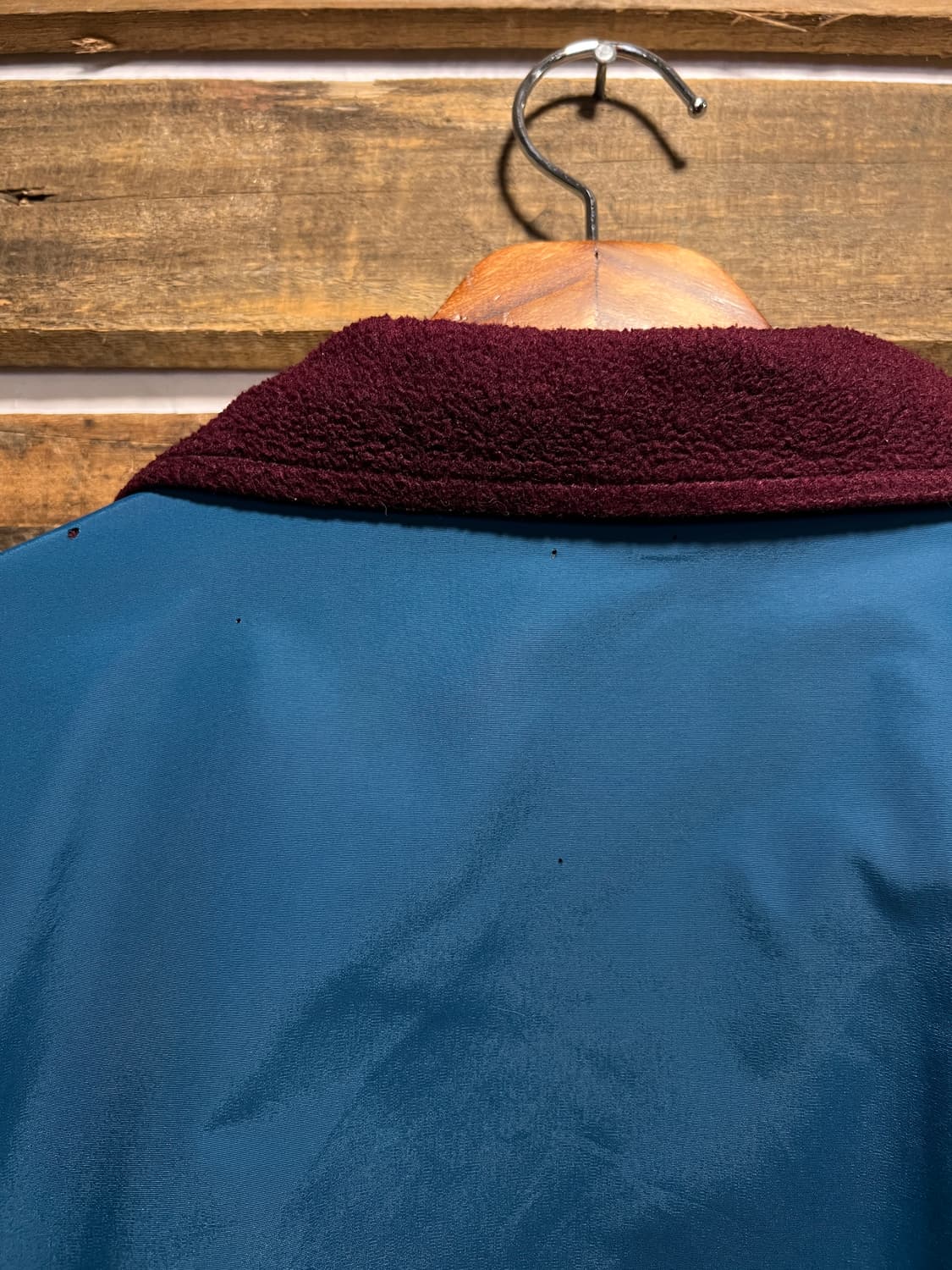 [L]90's 엘엘빈 USA Made 페인티드 블루그린 나일론 웜업 자켓 상품이미지8