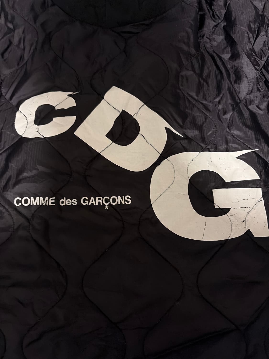 CDG x 알파인더스트리 라이너 자켓 블랙 XL 꼼데 CDG 퀄팅 깔깔이 상품이미지3