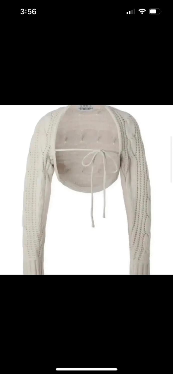 쓰리타임즈 케이블 볼레로 아이보리 상품이미지1