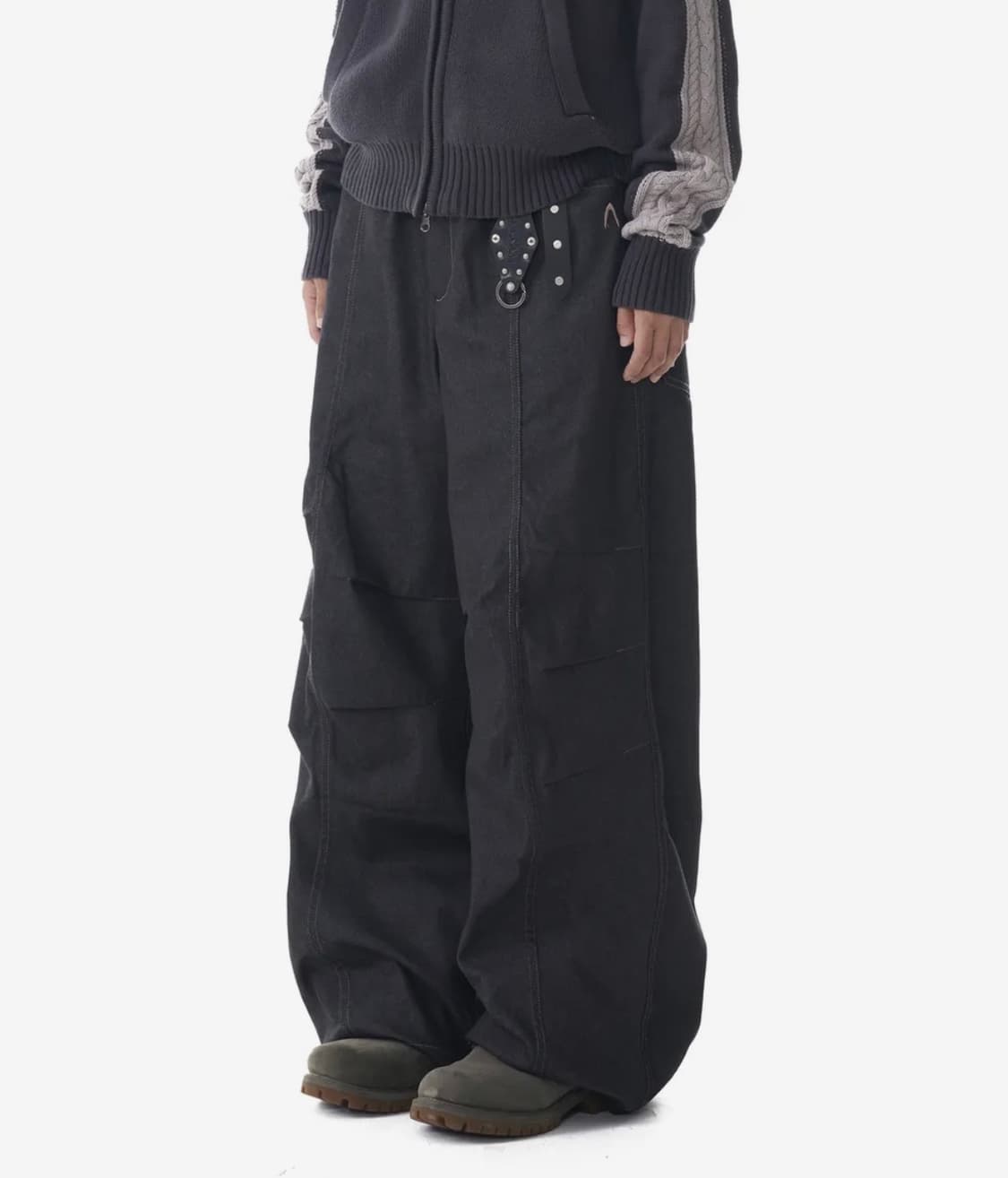 아캄 98 Printed Knee Pin-tuck Denim Pants  상품이미지2