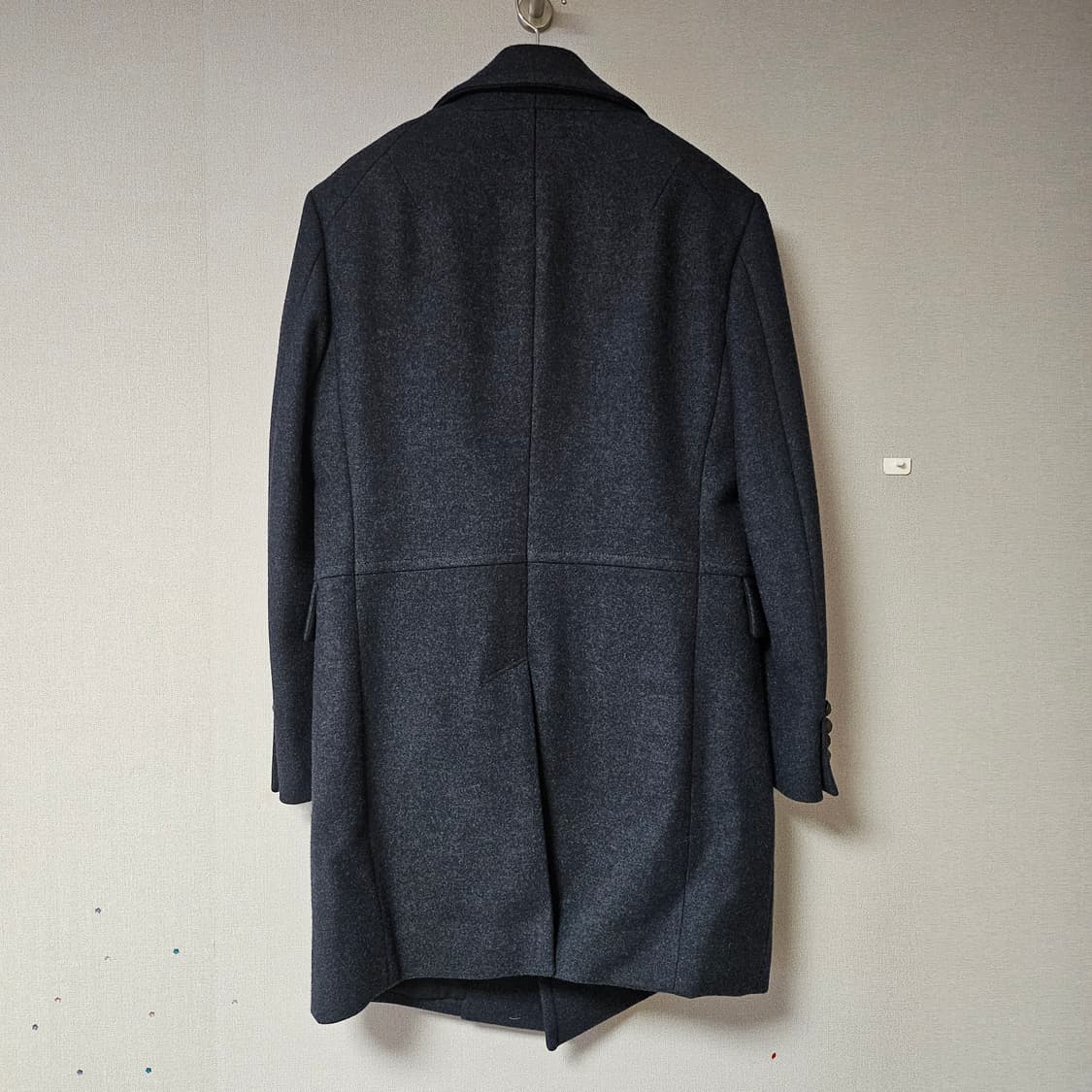 타임옴므(TIME) 더블 코트 차콜 그레이 상품이미지2