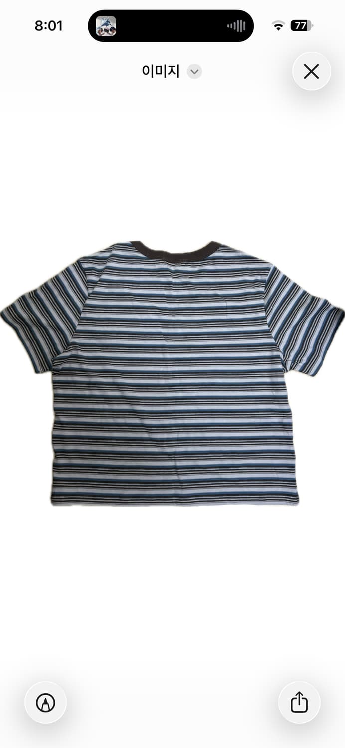 스파오 줄무늬 반팔 티셔츠 L 상품이미지2