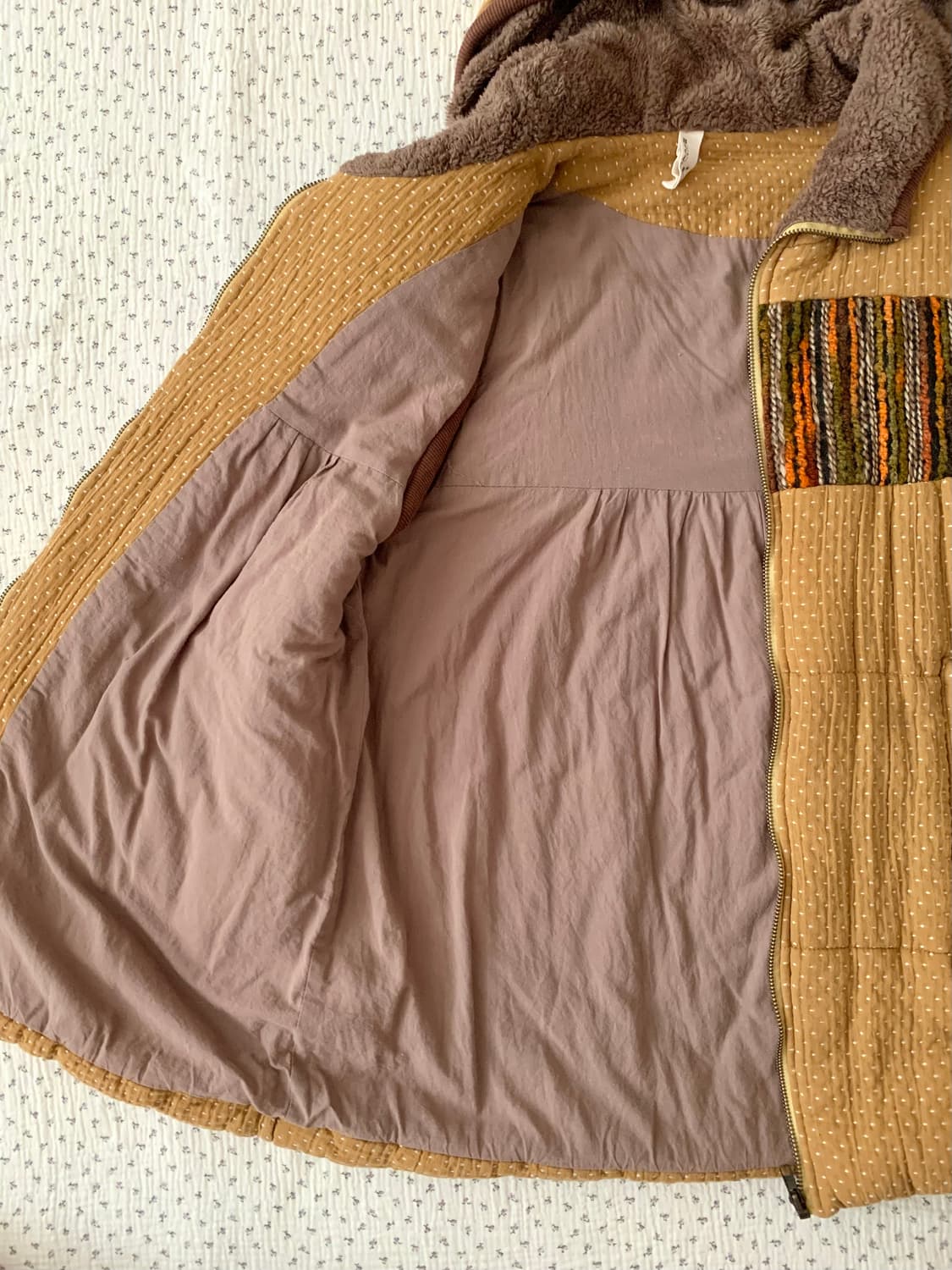 도트 히피 양털 조끼 상품이미지6