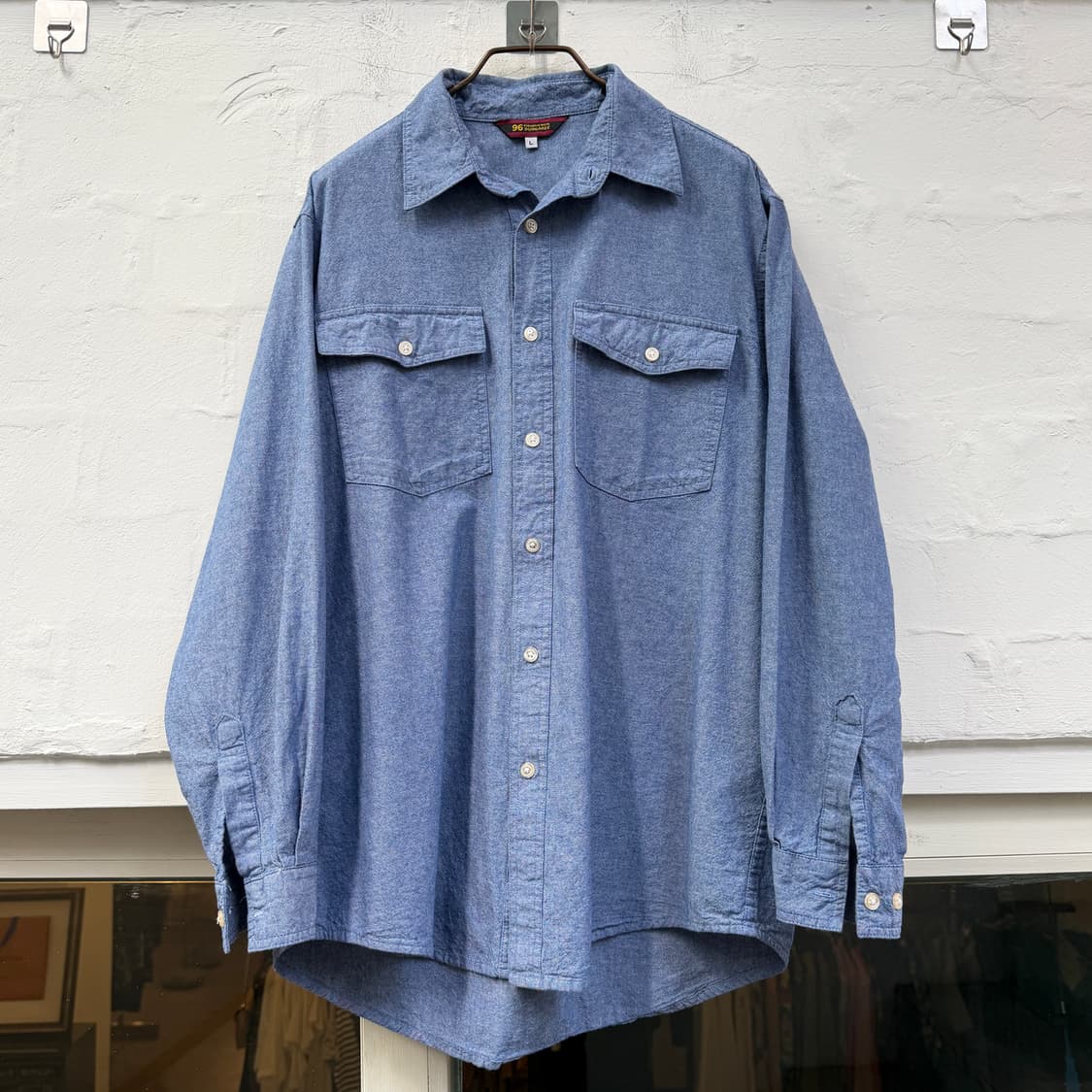 96 Dungaree 빈티지 샴브레이 워크셔츠 L 상품이미지1