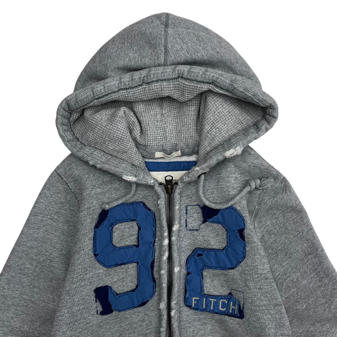 아베크롬비 센터로고 빈티지 그레이 후드집업 M 상품이미지4