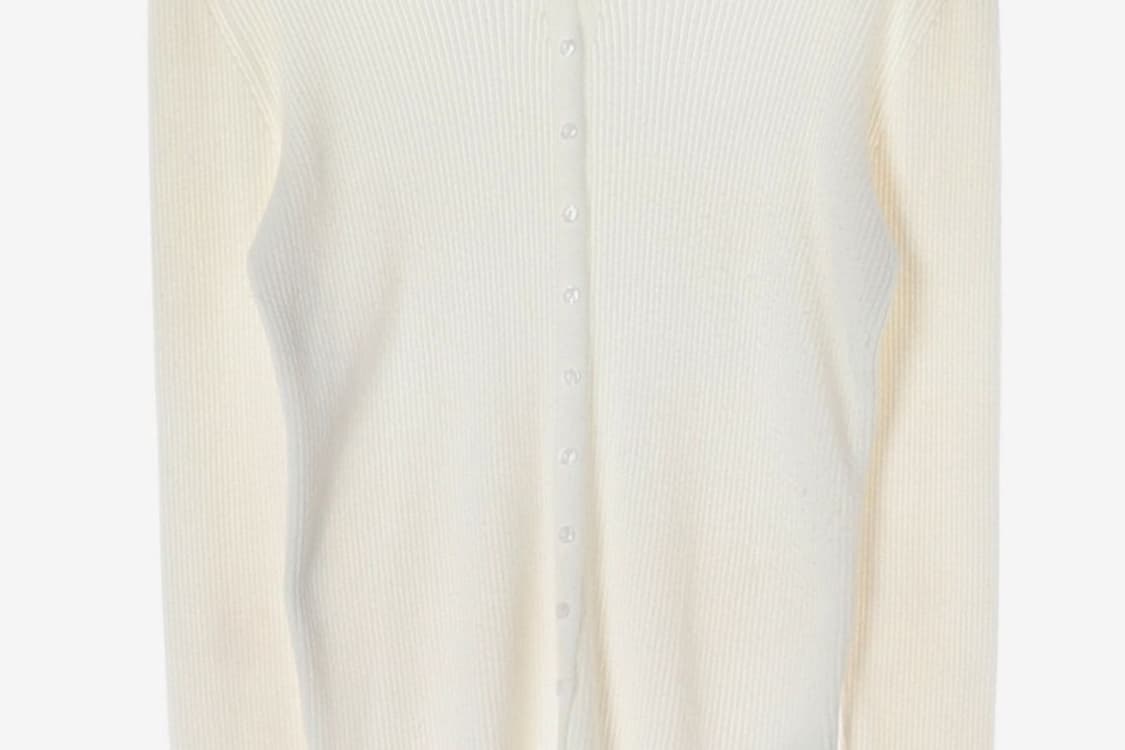 닉앤니콜 슬림핏 버튼 브이넥 골지 가디건 상품이미지4