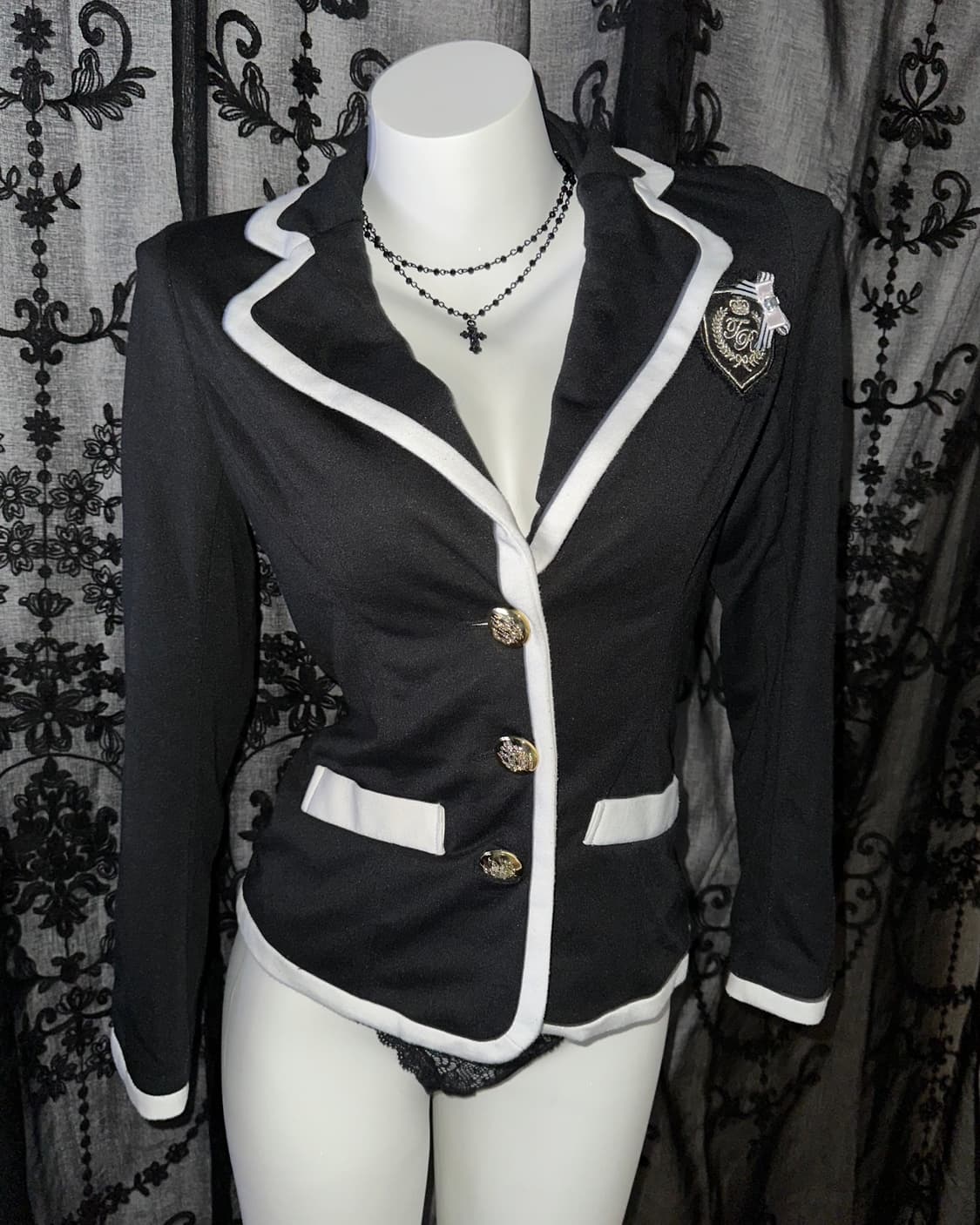School Gyaru Black Jacket 상품이미지2