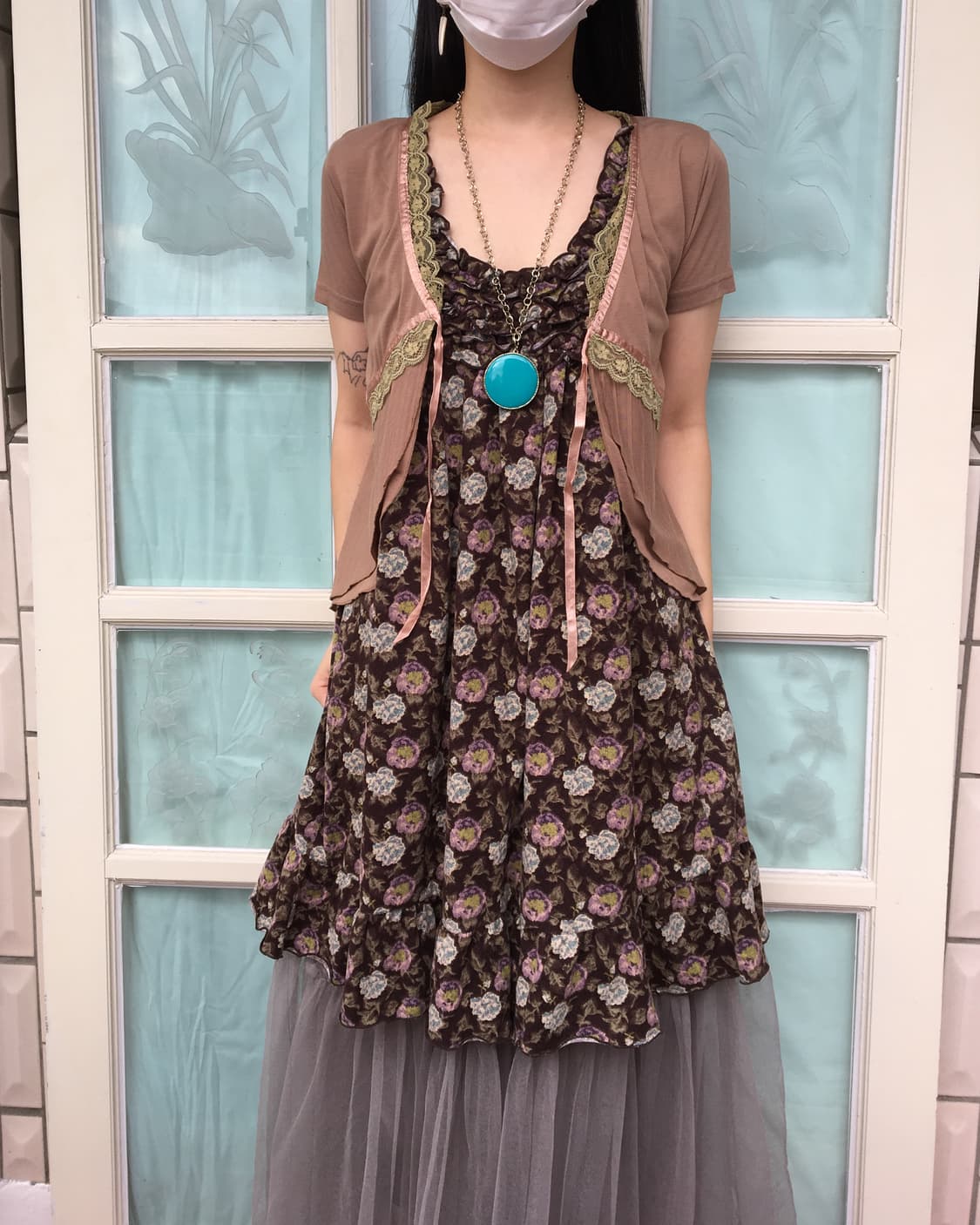 Flower pattern sleeveless onepiece 상품이미지6