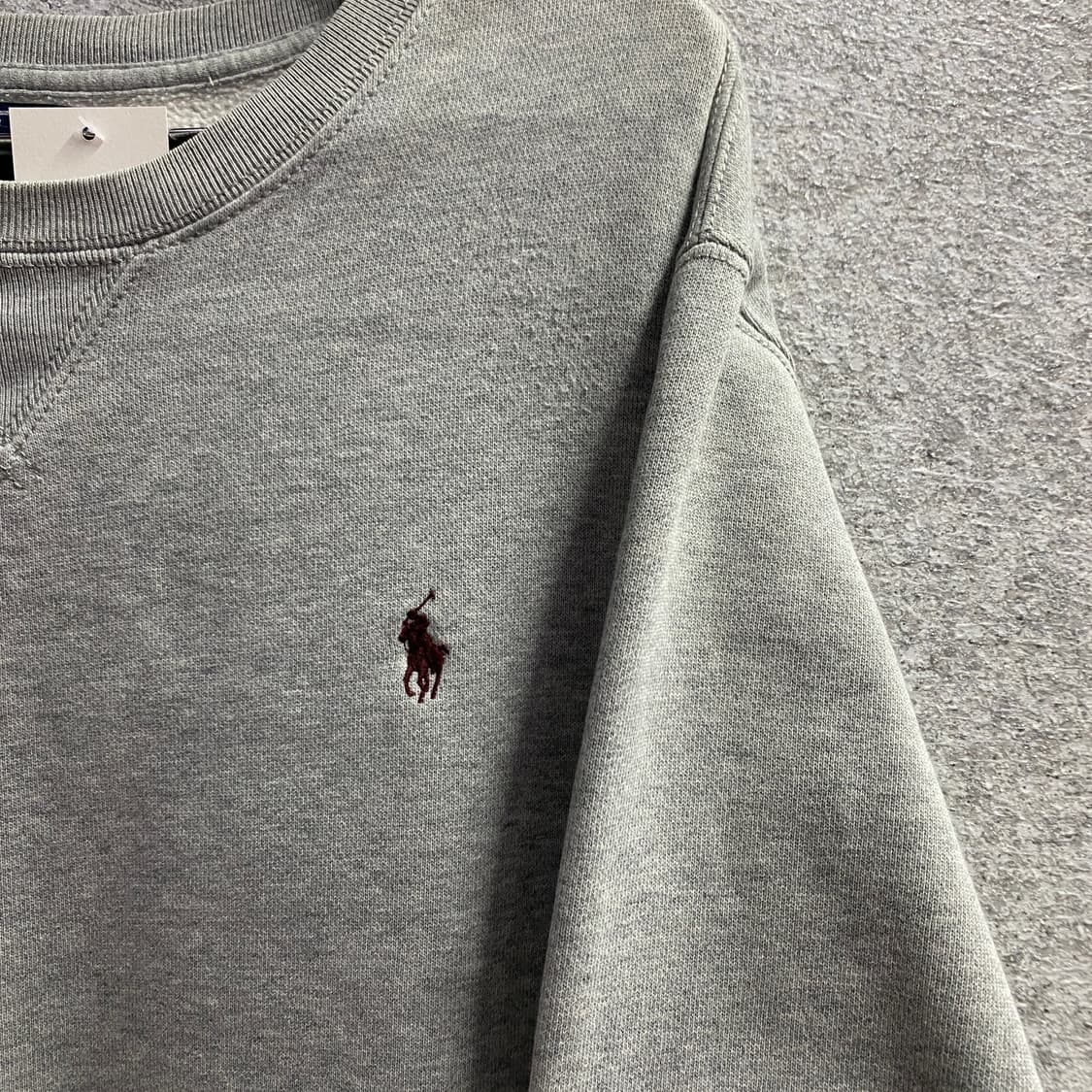 폴로 포니로고 크루넥 라운드 그레이 맨투맨 B3601 상품이미지3