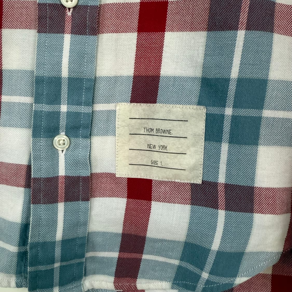 톰브라운 체크 셔츠 상품이미지3