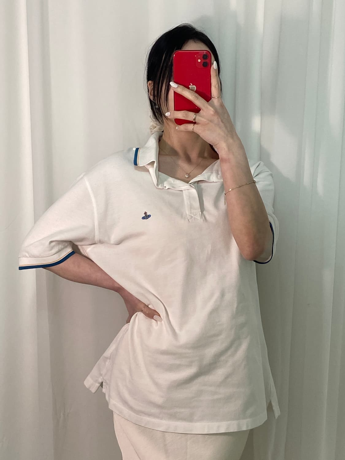 비비안웨스트우드 우주선 화이트 Pk티 상품이미지1