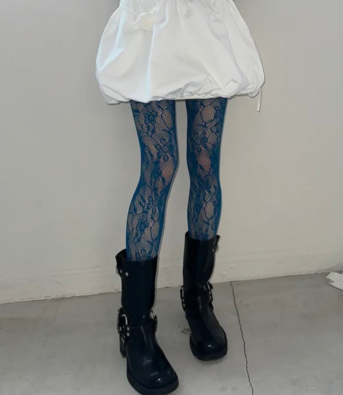 블루컬러 망사스타킹 상품이미지3