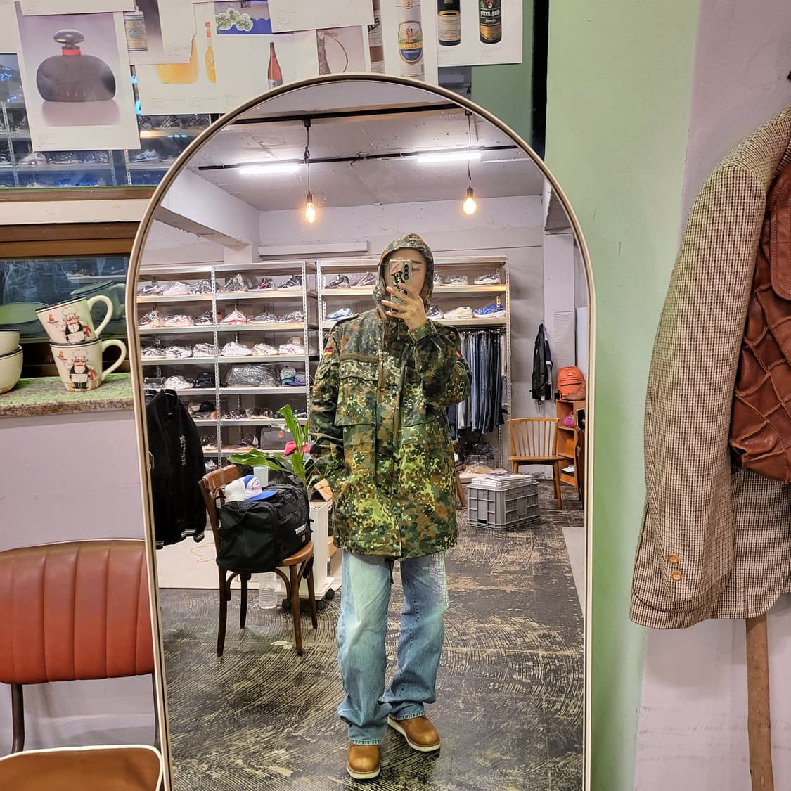 90s 독일군 빈티지 플랙탄 야상 파카 자켓 상품이미지9