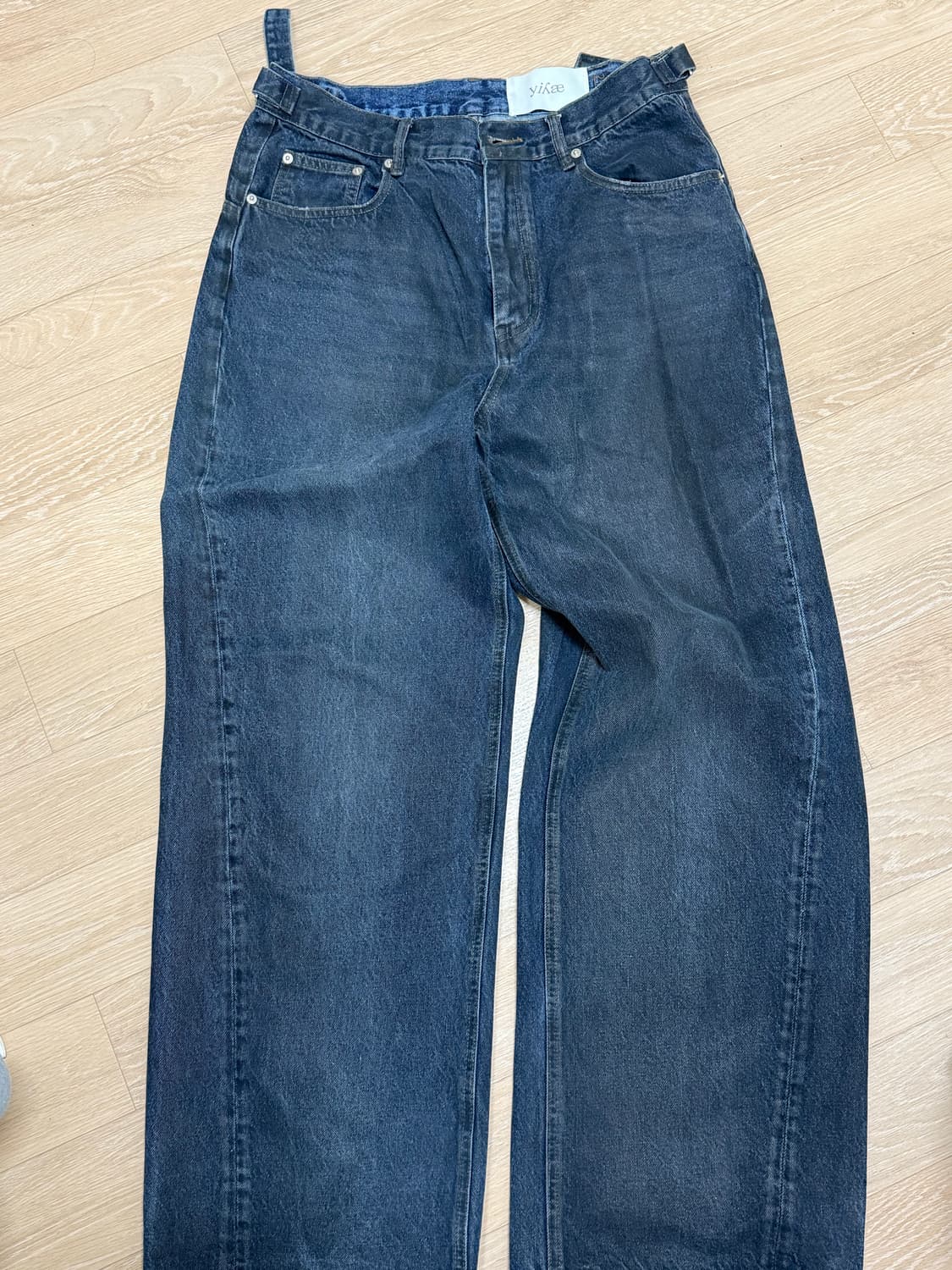 이예 yiyae 워싱 왁싱 데님 팬츠 상품이미지3