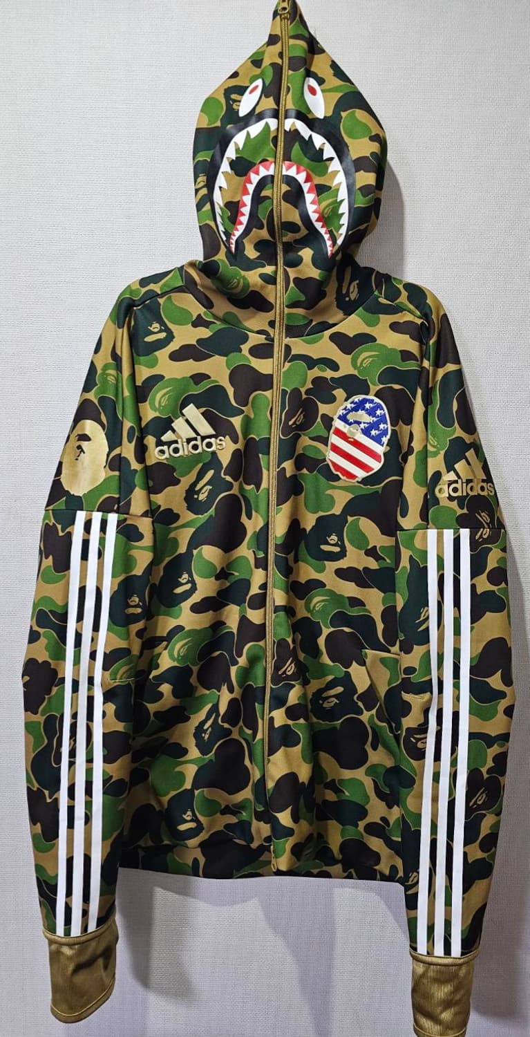 아디다스 베이프 샤크 후드집업 져지집업 105~110 상품이미지1