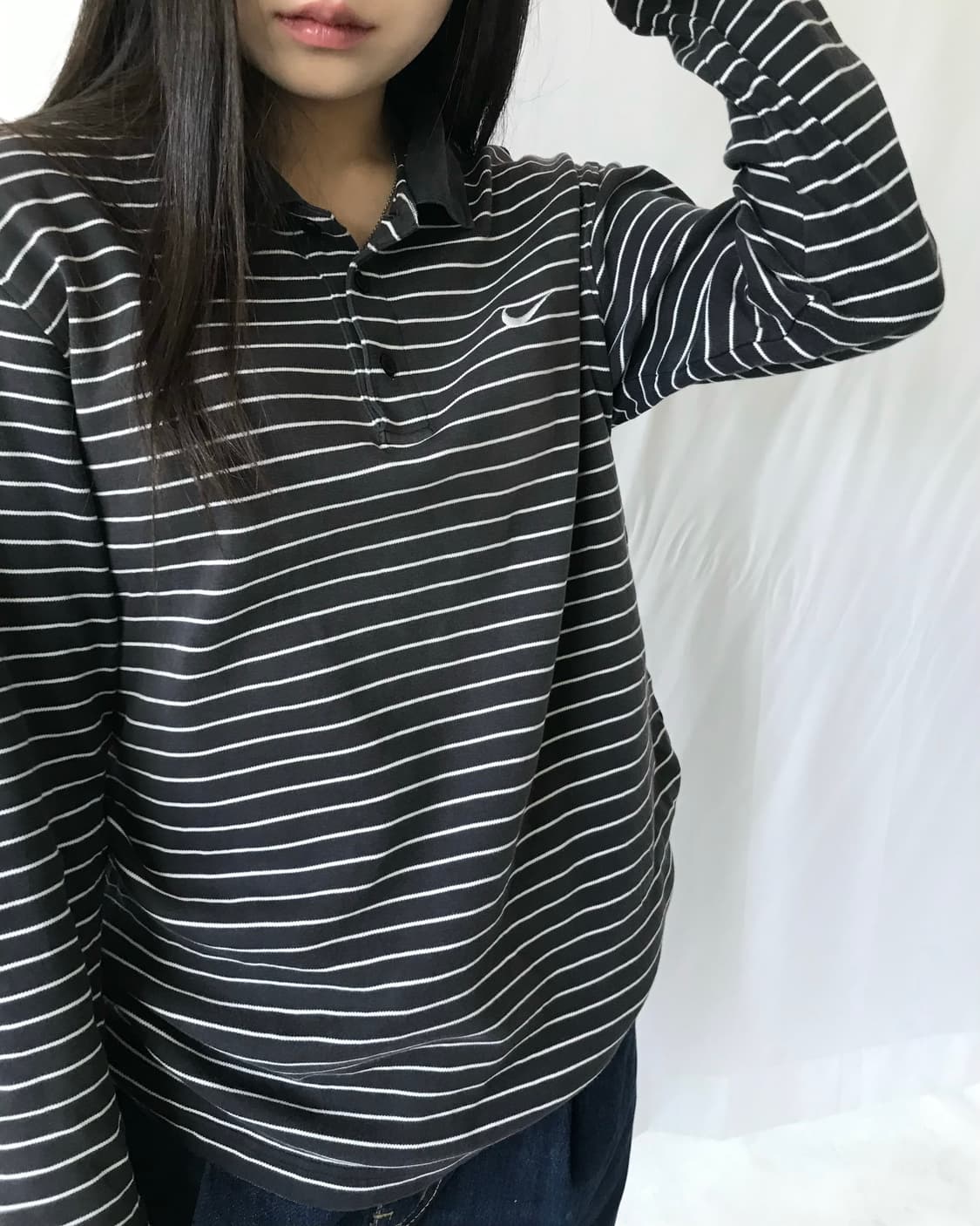 나이키 블랙 스트라이프 폴로 티셔츠  상품이미지5