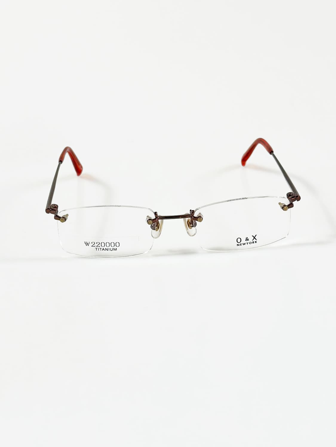 O&X NEWYORK 티타늄 무테 스퀘어 빈티지 안경 상품이미지2