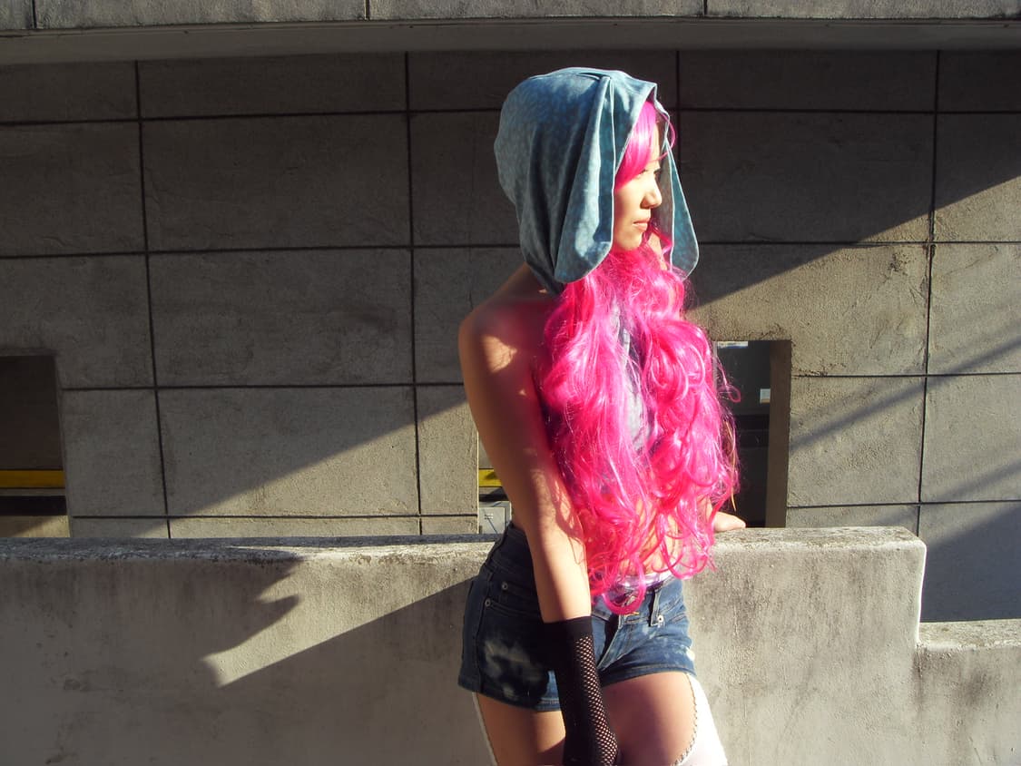 Bunny hoodie scarf (blue) 상품이미지3