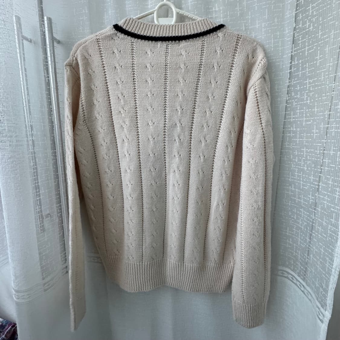 아이보리 긴팔 니트가디건 프리 상품이미지3