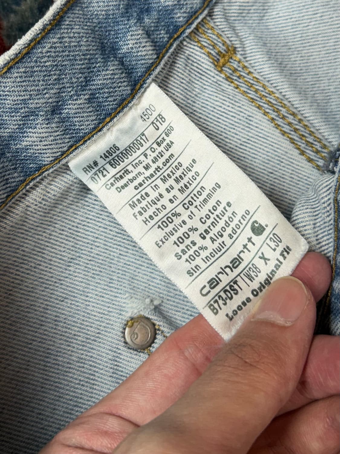 OG 칼하트 데님 더블니 칼하트 B73 썩블니 상품이미지9