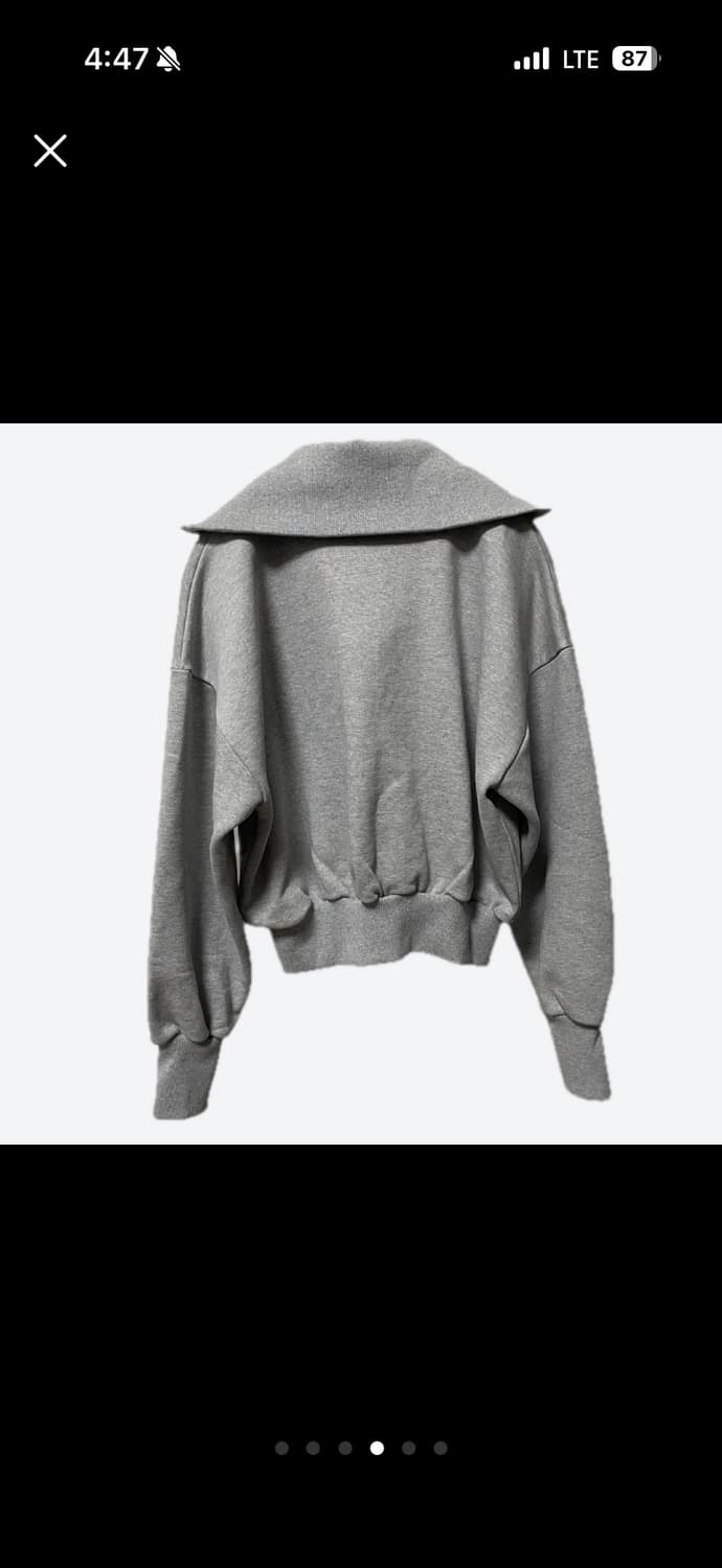 (새상품) 오스트카카 반집업 스웻셔츠 그레이 상품이미지4