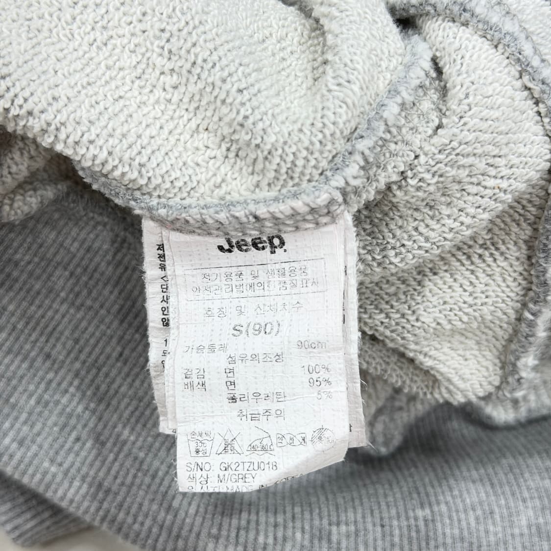 지프 빈티지 성조기 Y2K 후드집업 자켓 그레이 S 상품이미지4