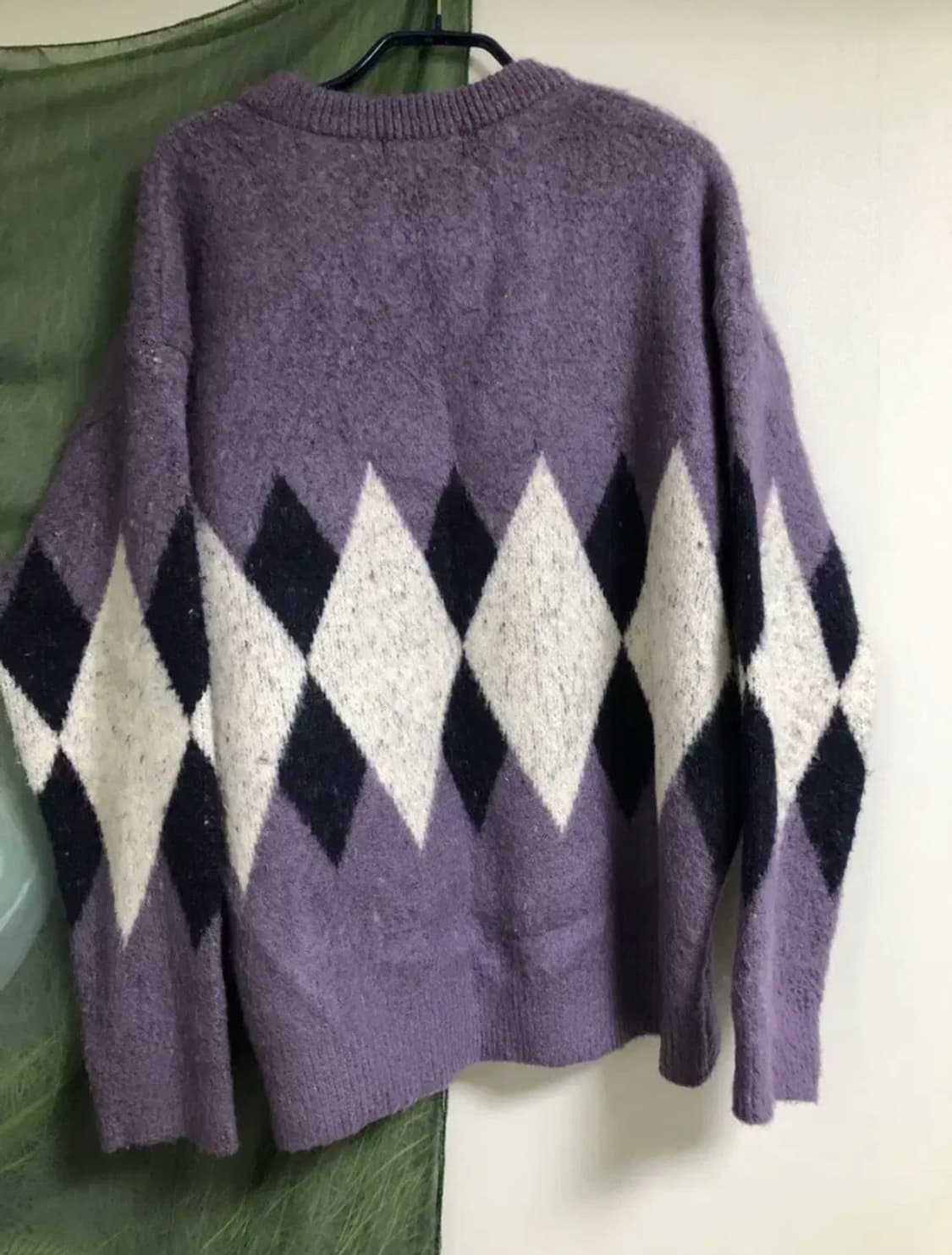 세인트페인 퍼플 아가일 니트 상품이미지2