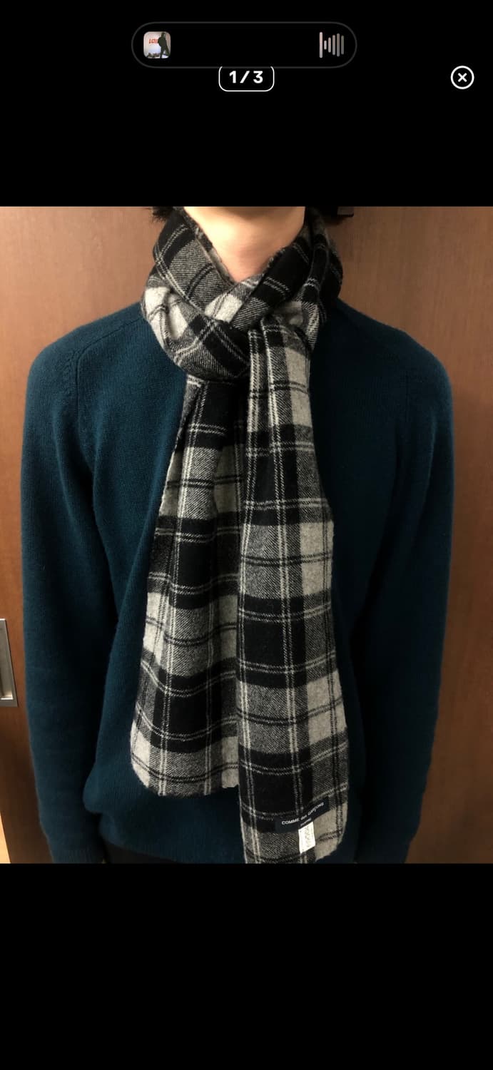 꼼데가르송 옴므 체크 머플러 상품이미지1